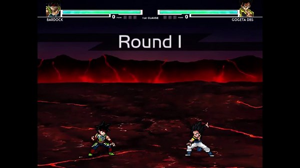 Bardock V2 VS Gogeta DBS V4 (all form) in Mugen