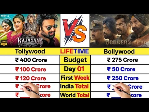 The Raja Saab vs Border 2 Movie Lifetime Worldwide Total Box office collection Comparison।।
