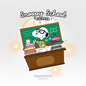 Snoopy Teacher Sticker: Glitter Glossy Vinyl Decal. - Etsy