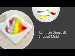 Fused Glass Project - Using an Unusually Shaped Slumping Mold - Pride Month Project #fusedglass
