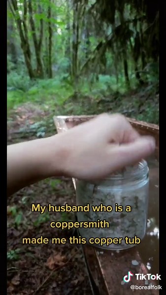 Forest Bathing with Copper Tub in Nature | Outdoor Bath Ritual