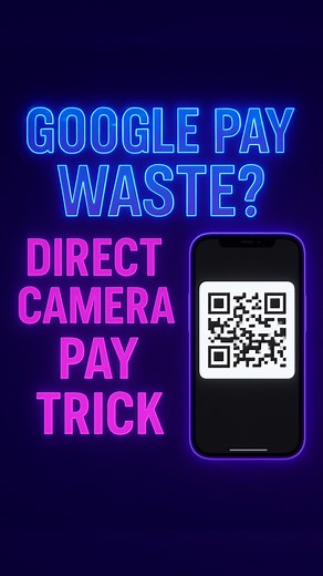 6.9K views · 1K reactions | Google Pay Waste?! Direct Camera Pay Trick 勞 Stop opening Google Pay again and again! iPhone & Android both have a hidden trick where you can scan & pay directly using your camera — no need to open any app  Super fast, super clean, and works with all UPI QR codes. Try this today and thank me later  Follow for more hidden tech tricks ⚡ #techreels #techhacks #upipay #googlepaytrick #iphonehacks | Sathya Deepak | Facebook