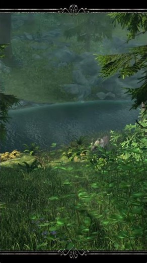Skyrim Ambient Music & Nature Sounds 🌲 Peaceful Forest Lake | 4 Hours Relaxing Fantasy Ambience