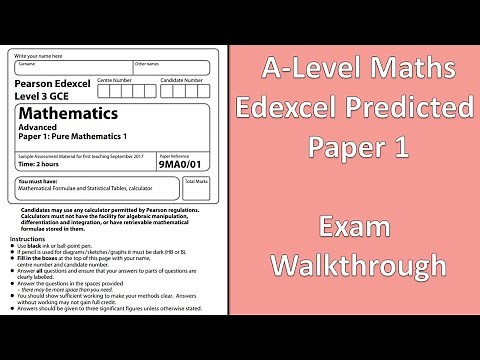 Edexcel A Level Pure Maths | 2022 Predicted Paper 1 (Advance Information)
