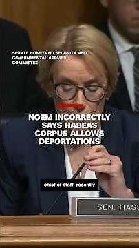 Noem incorrectly says habeas corpus allows deportations