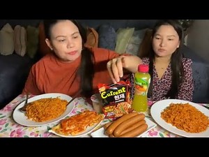 Nepali product current noodles with sausage,spicy kimchi