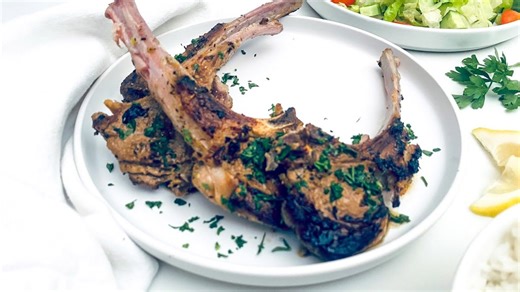 Greek-style lamb chops recipe