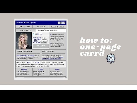 simple carrd profile; one page carrd tutorial (free plan)