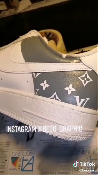 BEGO GRAPHIC X LUISVUOITTON #NIKE #AIRFORCE #LV #luisvuitton #CUSTOM #GRAPHIC #STENCIL #SHOES