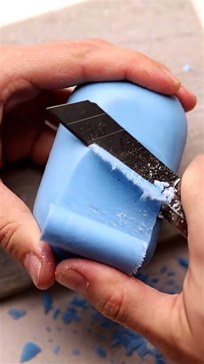 Ultra Close-Up ASMR | Blue Pillow Soap Peel 💗