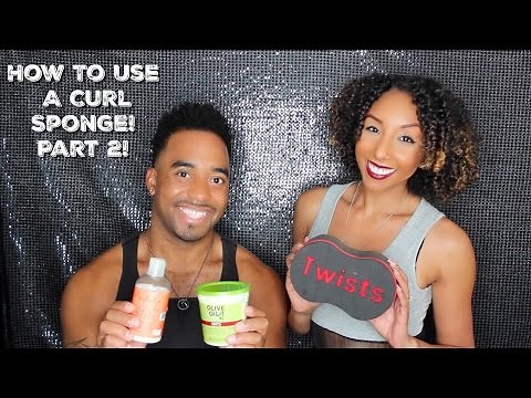 How To Use A Curl Sponge Using Shea Moisture & Olive Oil | BiancaReneeToday
