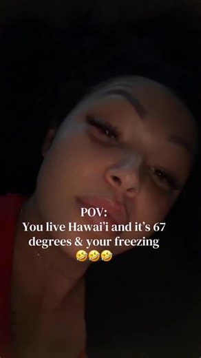 Angel Joleen on Instagram: "How was your area?? we had no electric, I thought the trees were gonna break in half, I thought my storage roof was gonna go flying. I had to shut all my windows, but really it’s just what we needed after that volcanic eruption!!￼ on a positive note my electric is back on🥰🤙🏽🙏￼ #hawaii #winterstorm #coldfront #67 degrees #freezing"