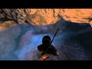 Rise of Tomb Raider Swim Through Water in Abandoned Mine