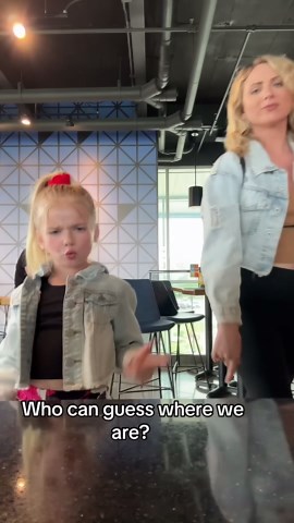 Cute Kid Dance Challenge in Trendy Cafe