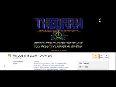 Drawing an ASCII Monster on THE DRAW [MS-DOS]