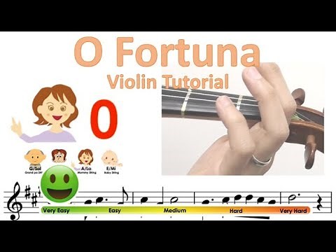 O Fortuna (Carmina Burana) sheet music and easy violin tutorial