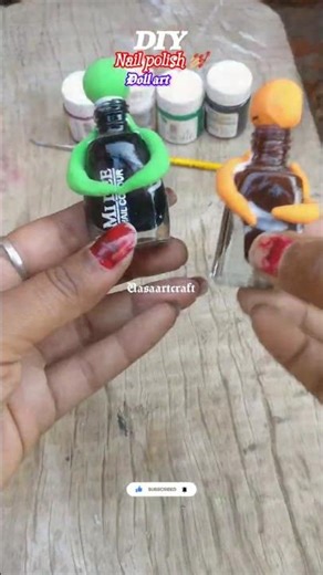 Diy Nail polish doll art💅🏼🎎#UasaArtCraft#tending#doll#shortfeed#viralshort#nailpolish#ytshort#clay