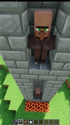 Villager Elevator 🤯🤣🔥... #gaming #minecraft #shorts #shortfeed