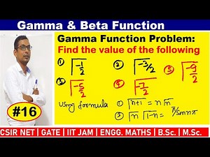 #16 Gamma function of negative number | gamma(-1/2) | gamma(-3/2) | gamma(-5/2)