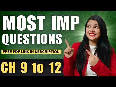 Class 12 BST | Ch 9 to 12 Most Important Questions | CBSE Boards 2026 - Live Discussion