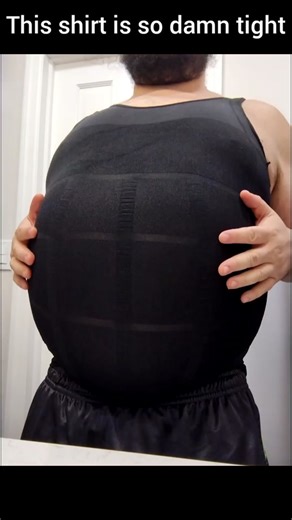 shirt was so tight...thought I was going to explode out of it... #dragonballz #shapeshift #expansion #inflation #bellyfat #belly #bellyexpansion #weightgain #fat #kaboom #swole