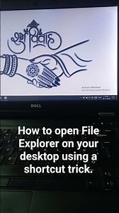 How to open File Explorer on your desktop using a shortcut trick. #Computer