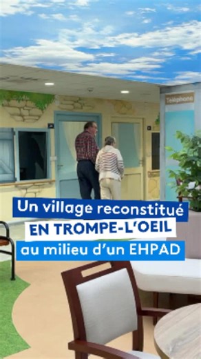 🏘️ Un village entier recréé dans un EHPAD ! À Bergerac, 17 malades d'Alzheimer déambulent dans une place de village en trompe-l'œil 🎨 Cabine téléphonique, auberge, maisons périgourdines... Ce décor thérapeutique change tout : "On a le temps et ils discutent" 💙 Un projet innovant de 5 millions d'euros qui redonne dignité et liberté aux résidents #Alzheimer #EHPAD #Innovation #Bergerac #Dordogne | France 3 Nouvelle-Aquitaine
