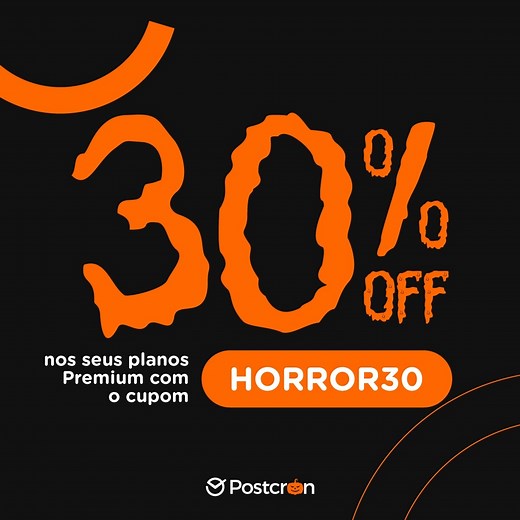 #Halloween passou, mas ainda está presente no #Postcron: Você sabia que é possível ativar o modo escuro da plataforma? Você ainda pode acessar ao seu #desconto de 30% OFF! Ative-o com o cupom HORROR30 antes de realizar o pagamento em qualquer um dos planos Premium. | Postcron | Facebook