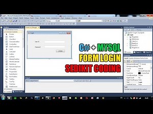 Membuat Form Login di Visual C# .Net Database MySQL