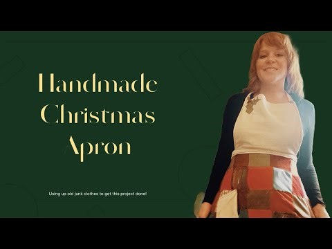 DIY Christmas Apron Using Scrap Fabric | Easy Patchwork Sewing Project