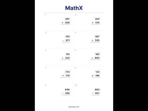 Free Advanced Math Worksheet #11 | Addition & Subtraction Practice