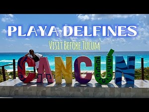 Best Public Beach in CANCÚN 🏖️ 🇲🇽 | Playa Delfines - México | 4K