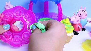 Play Doh Peppa Pig Cupcake Tower Play Dough DIY Make Cupcakes with Peppa Toys