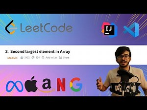 ✅4. Second largest element in Array | Easy--Brute--Efficient | With Codes | Leetcode Marathon 👍