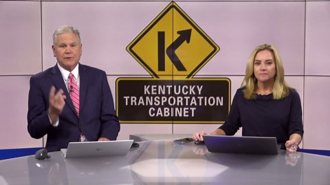 Traffic slows on Clark Memorial Bridge due to downtown Louisville construction