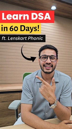 Kushal Vijay on Instagram: "DSA was extremely HARD, until I found these 2 Sheets... DSA sheet - bit(.)ly/BestDSASheets Source: takeyouforward, LeetCode Discuss, NeetCode Thanks to lenskart for sending Phonic smart glasses and adding convenience to my daily work. Disclaimer: This sheet is created and owned by Kushal Vijay as an individual and is not related to or prescribed by any employer. Questions are taken from the internet from past experiences of candidates and questions are not created by