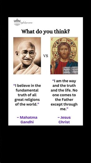 Gandhi vs. Jesus #religion #truth #debate #quotes
