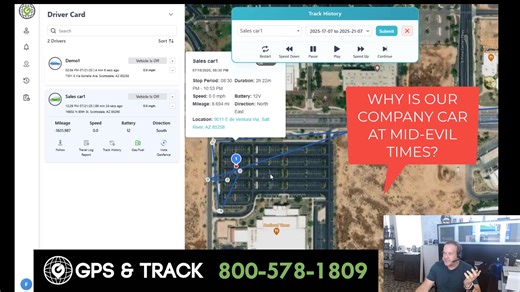 Fleet GPS Tracking in Action One of our fleet trackers just showed...