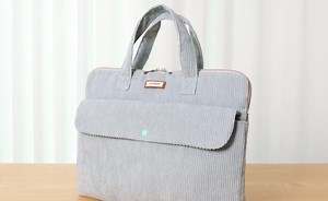 DIY 15" Laptop Bag Tutorial in Corduroy