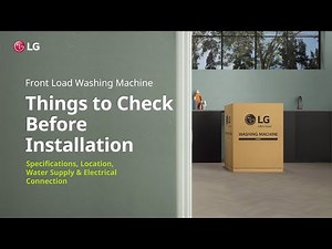 LG Washer : Things to Check Before Installation | LG