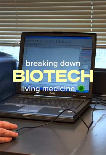 Imagine if your medicine was actually alive 😮🧫 been learning about this topic in class and hearing about it lately. Took a quick noodle break from the bench to process how cool the future of biology is! Join me as I break down how these drugs work. #studentlife #uni #college #biotech