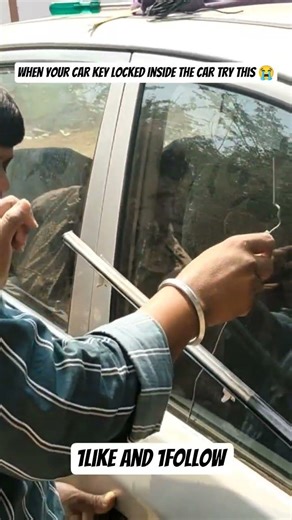 🚗 When Your Car Key Gets Locked Inside 😂 | Genius Hack You Must Try! 🔥#CarHack #LifeHack#ViralShorts