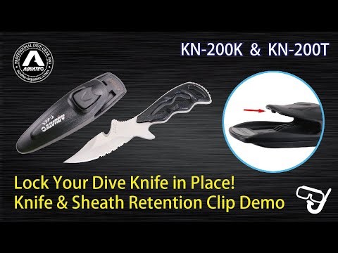 【Scuba-Aquatec Gear Guide】Lock Your Dive Knife! Knife & Sheath Retention Clip KN-200