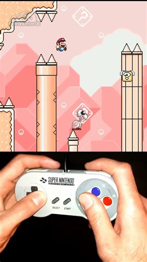MARIO jumping on WINGED BLOCKS