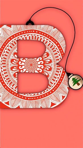 A to Z Mandala Art | Alphabet B #digitalart #mandalaart #alphabetB