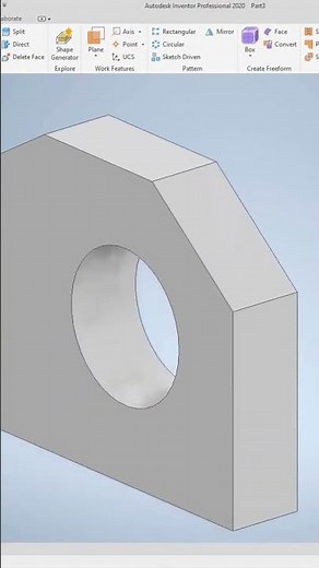 How to create an inclined slope in Autodesk Inventor