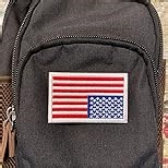 MagaPro 2 PCS Marine Corps Flag Patch for Backpacks Hats - Hook and Loop (Red)