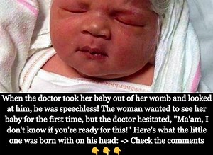 When the doctor took her baby out of her womb and looked at him, he was speechless! The woman wanted to see her baby for the first time, but the doctor hesitated, "Ma'am, I don't know if you're ready for this!" Here's what the little one was born with on his head: -> Check the comments 👇👇👇 | Dogs World