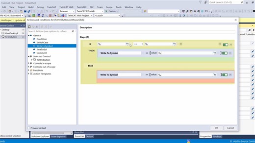 TwinCAT HMI变量绑定及事件触发