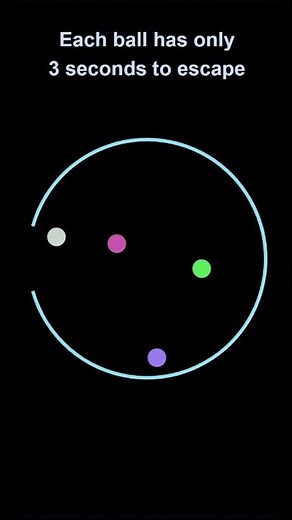 Can the Ball Escape in 3 Seconds? 😱 (Wait for it)